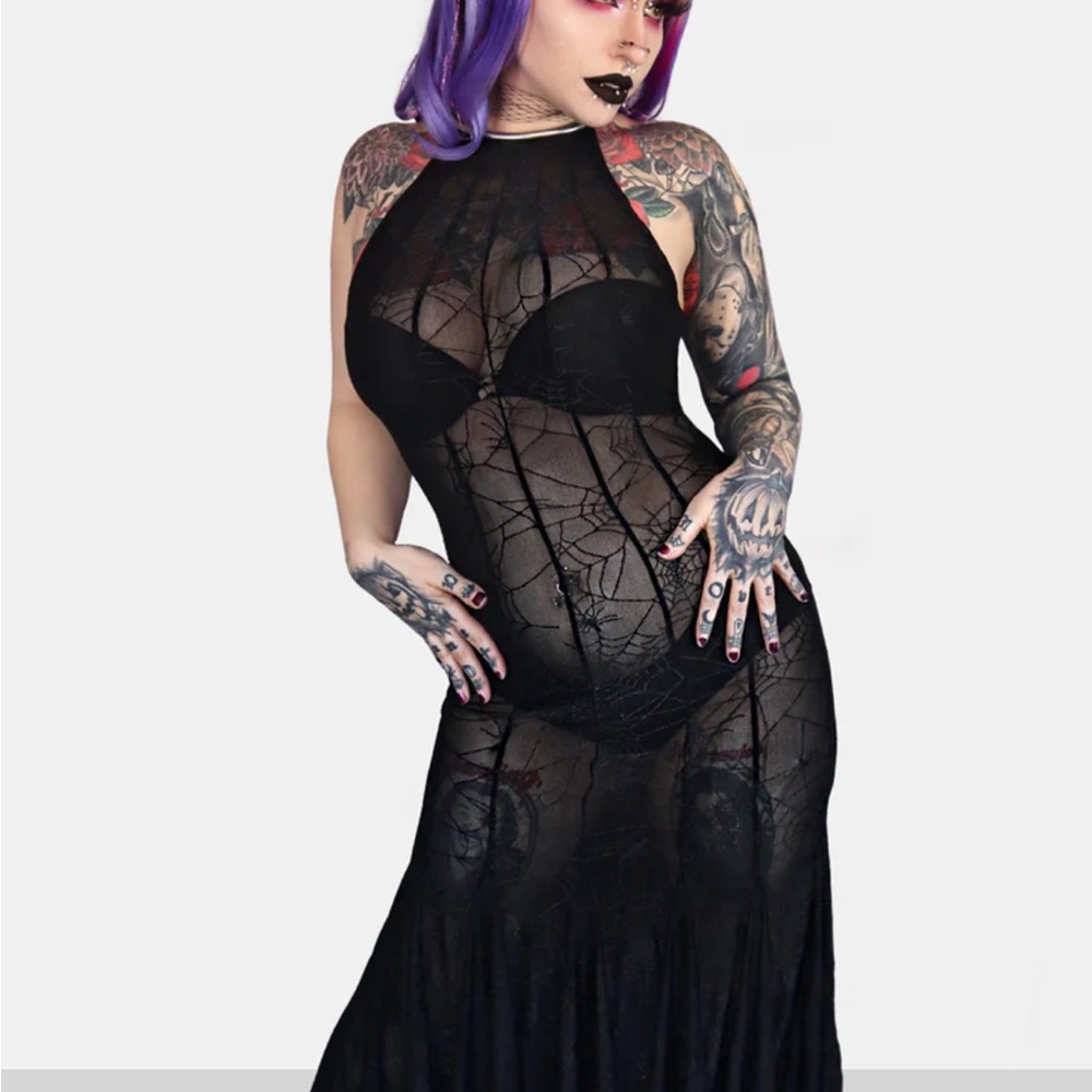 Forest Ink Spinnerette Maxi Dress